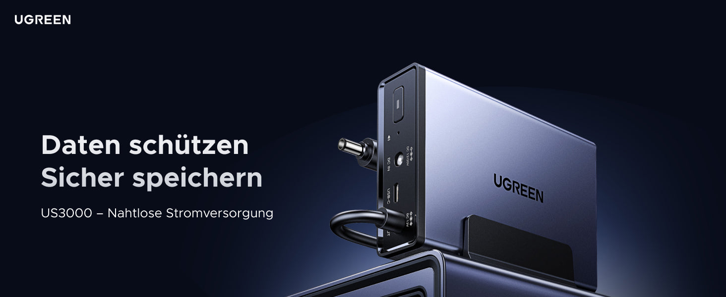 UGREEN US3000 USV unterbrechungsfreie Stromversorgung Gerät für nahtlose Stromversorgung – Daten schützen und sicher speichern.