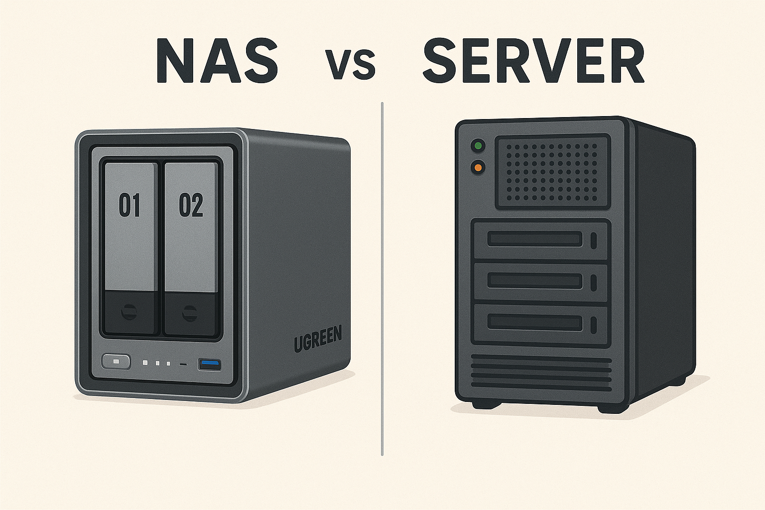 NAS vs. Server: Alles, was du wissen musst
