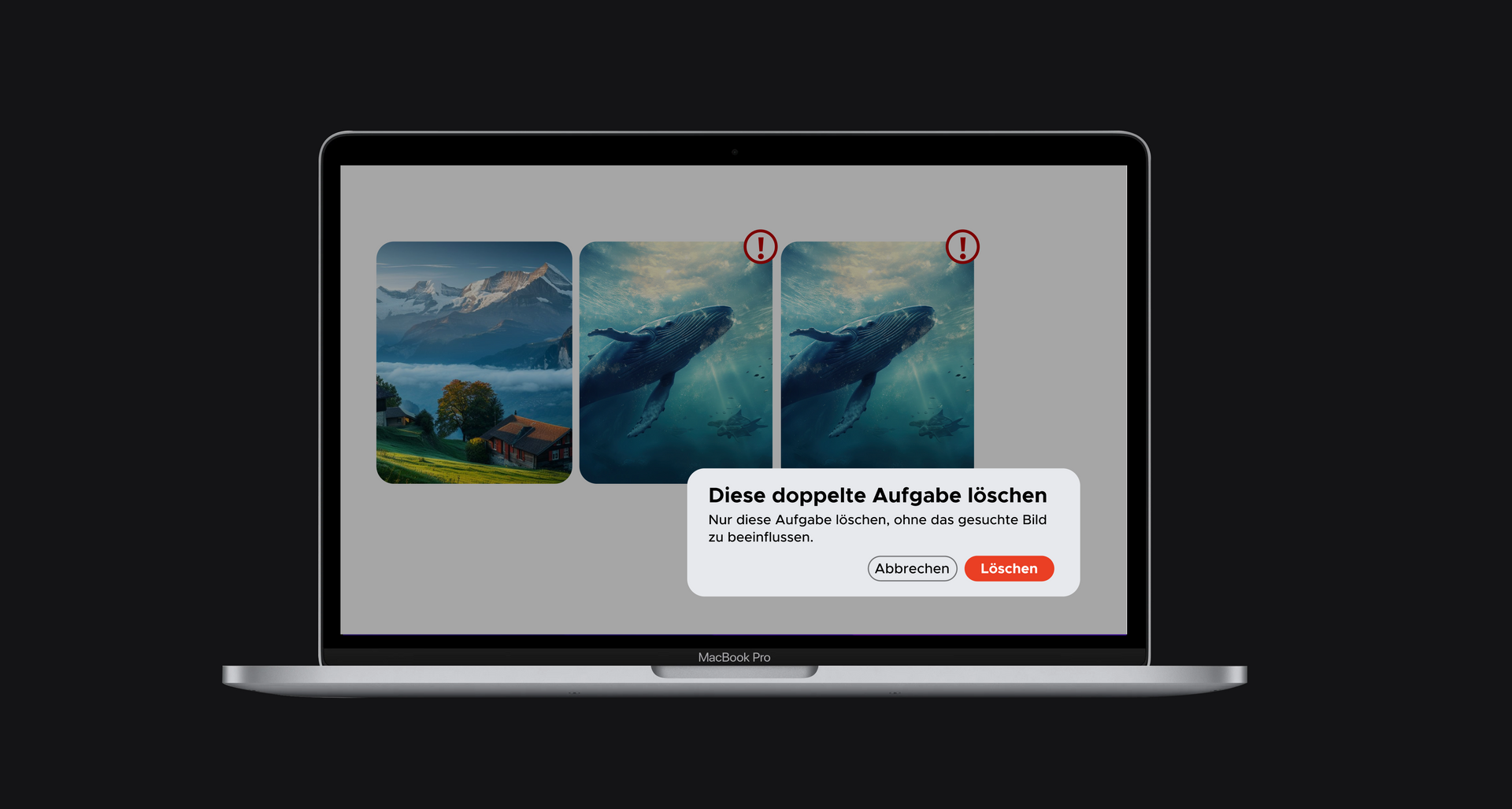 UGOS Pro Fotoverwaltung erkennt doppelte Bilder und ermöglicht das Löschen von Duplikaten