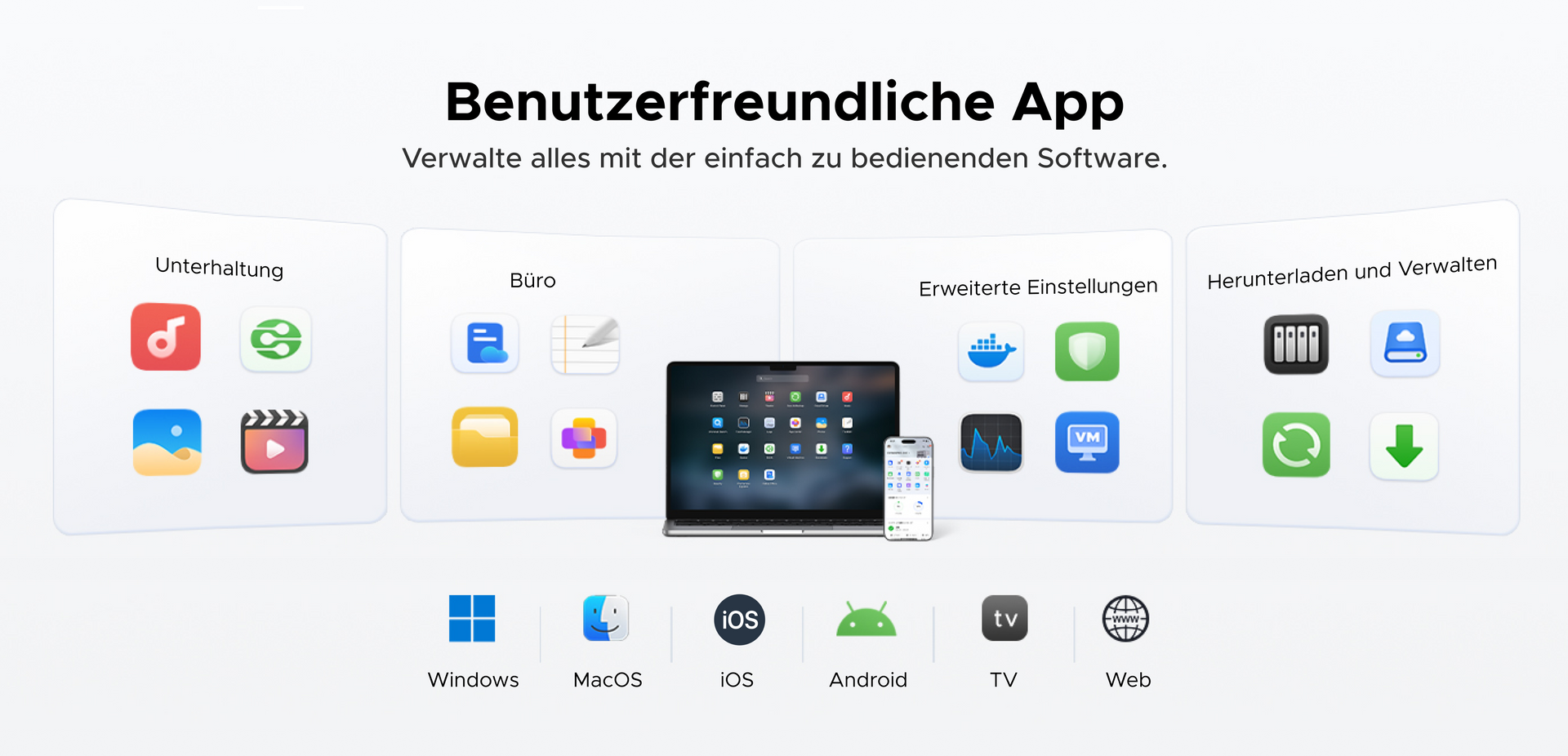 UGREEN NAS App für Windows, macOS, iOS, Android, TV und Web