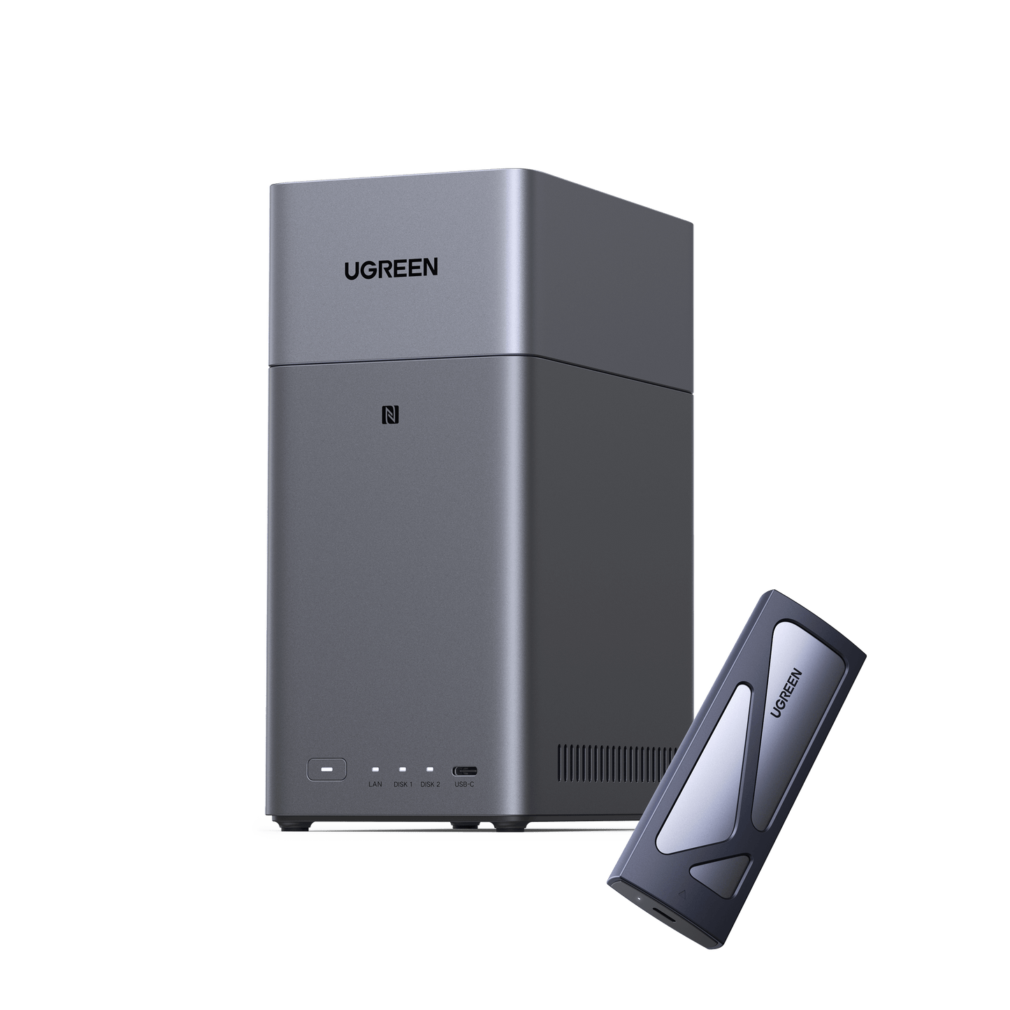 UGREEN NASync DH2300 mit externem UGREEN Speichergerät