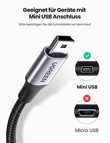 UGREEN USB Mini-B auf USB-A Ladekabel - Nicht einzeln erhältlich