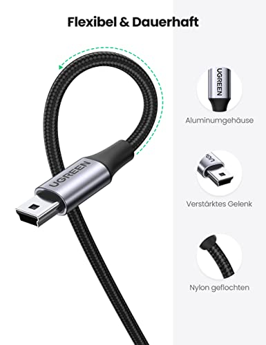 UGREEN USB Mini-B auf USB-A Ladekabel - Nicht einzeln erhältlich