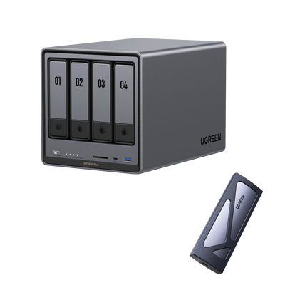 DXP4800 Plus 144TB + M.2 NVMe SSD Gehäuse-Adapter