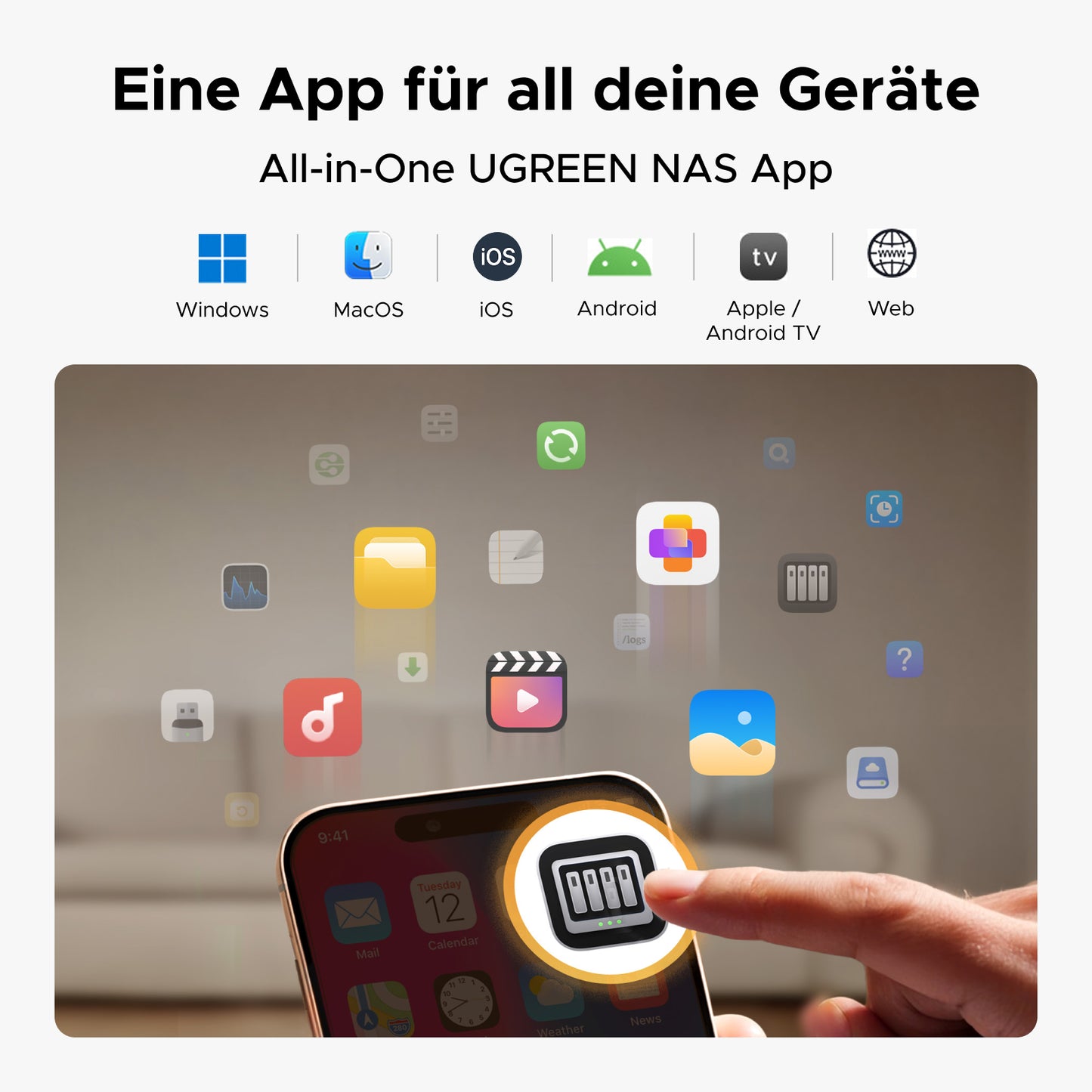 UGREEN NAS App für Windows, Mac, iOS, Android, TV und Web