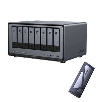 DXP8800 Plus 8-Bay 272TB + M.2 NVMe SSD Gehäuse-Adapter