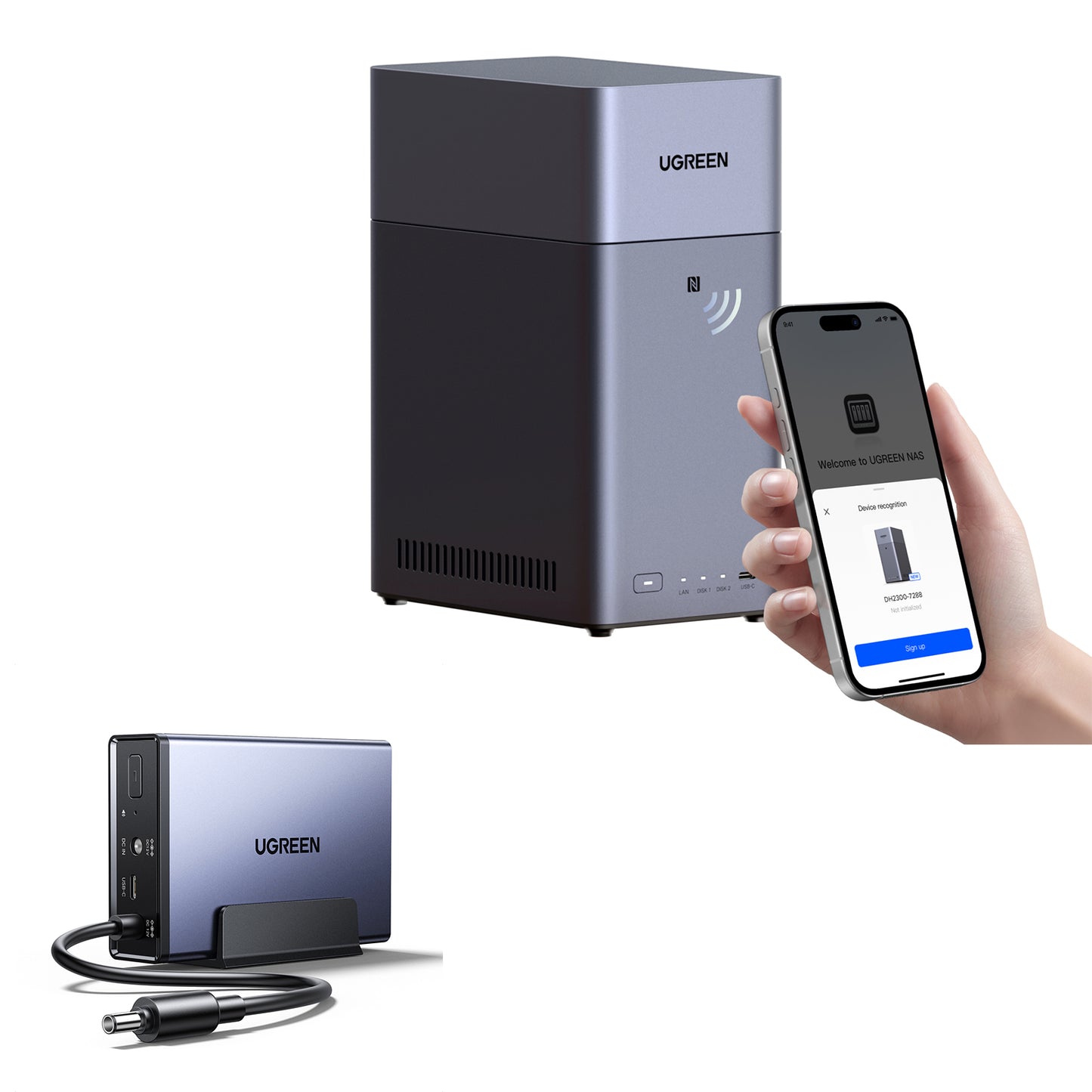 UGREEN NASync DH2300 2-Bay 64TB NAS