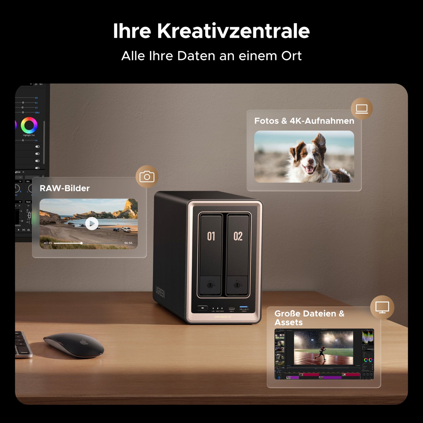 UGREEN NASync DXP2800 GT 2-Bay 80TB NAS