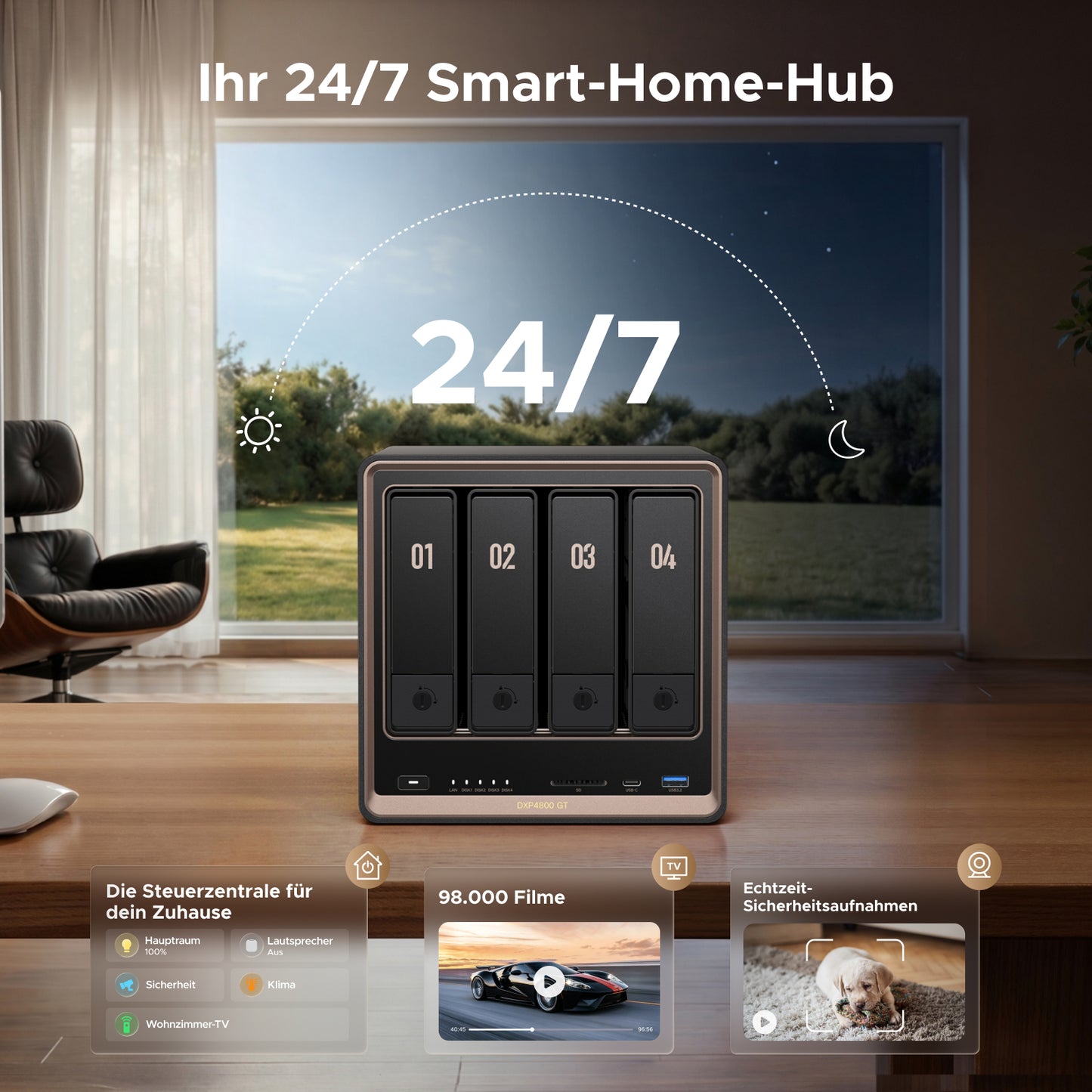 UGREEN NASync DXP4800 GT 4-Bay 144TB NAS