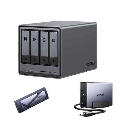 DXP4800 Plus 144TB + 120W DC USV + M.2 NVMe SSD Gehäuse-Adapter (Versand ab 23.03)