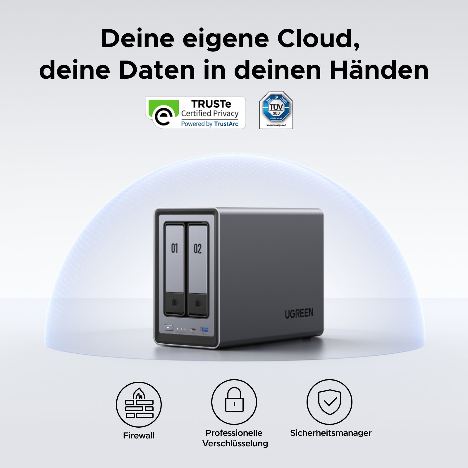 2-Bay-NAS-Server mit 80 TB | 14-tägige Testversion