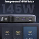 UGREEN Nexode Powerbank 25000mAh 145W bietet als powerbank drei Ausgänge mit insgesamt 145W Max für leistungsstarkes gleichzeitiges Laden.